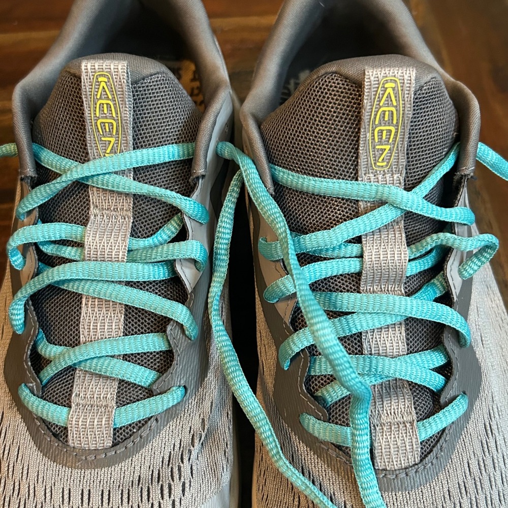 KEEN NXIS Speed Hiking Shoes Women 8‎ Gray Teal Trail Sneaker 1029008 - Picture 10 of 11